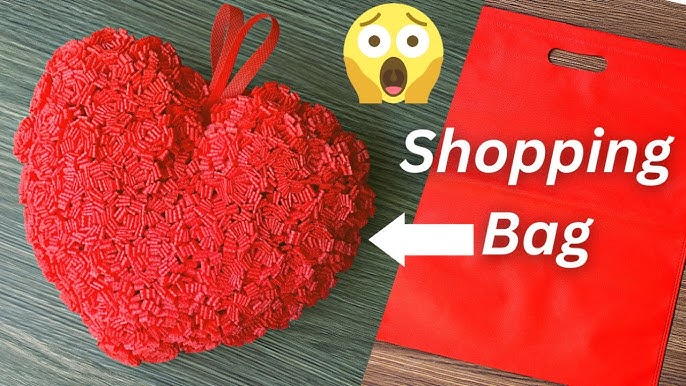 Diy Roses Heart Using A Cloth Bag